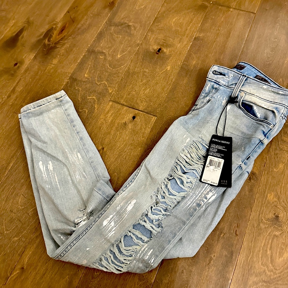 GUESS low rise power skinny jeans size 25 NWT